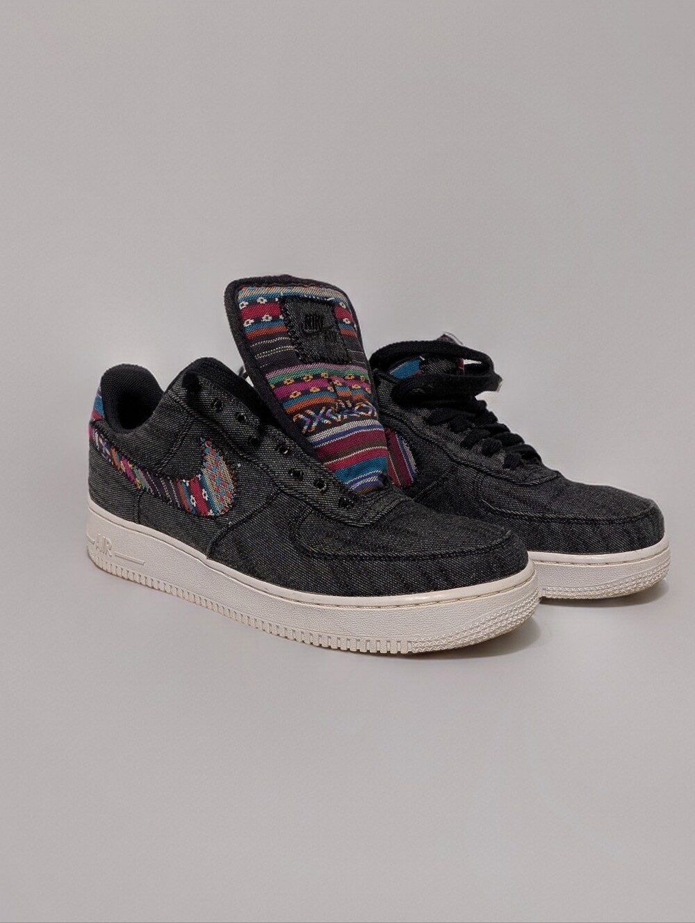 Nike Air Force 1 Low Denim Tribal Print Sneakers Men’s 8 Women’s 9.5 - Picture 2 of 10